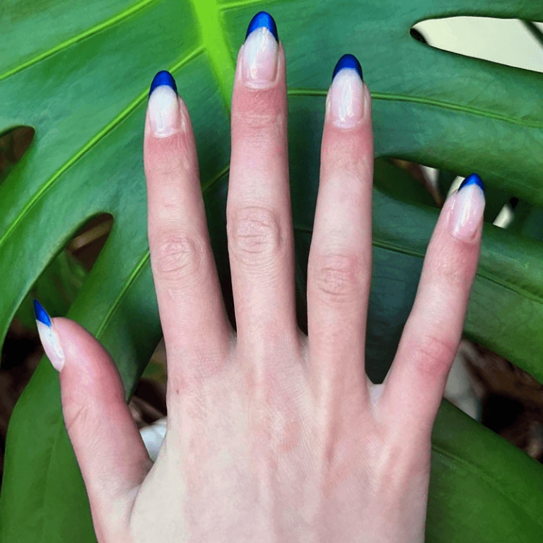 Blue Chrome French Tip